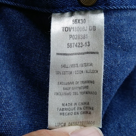 Vtg. Liberty Denim Bib Overalls 56 x 30 Carpenter Coverall Pants Blue - Picture 3 of 16